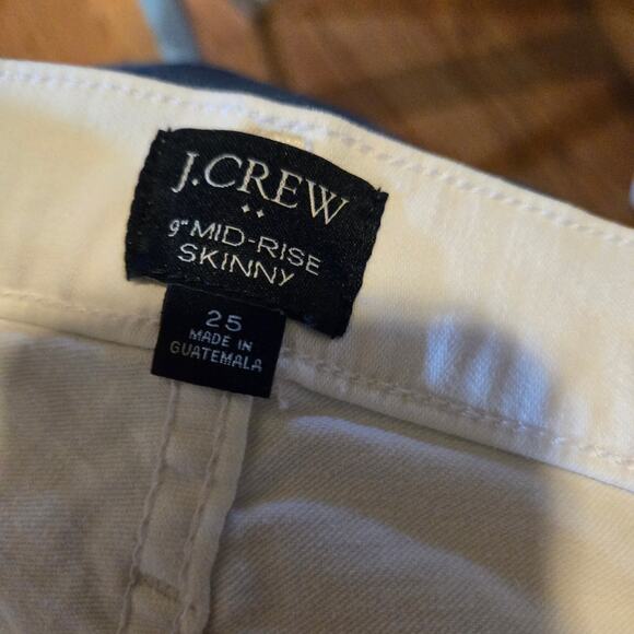 J.Crew 9" Mid-Rise Toothpick Skinny Jeans White Size 25 - Picture 3 of 9